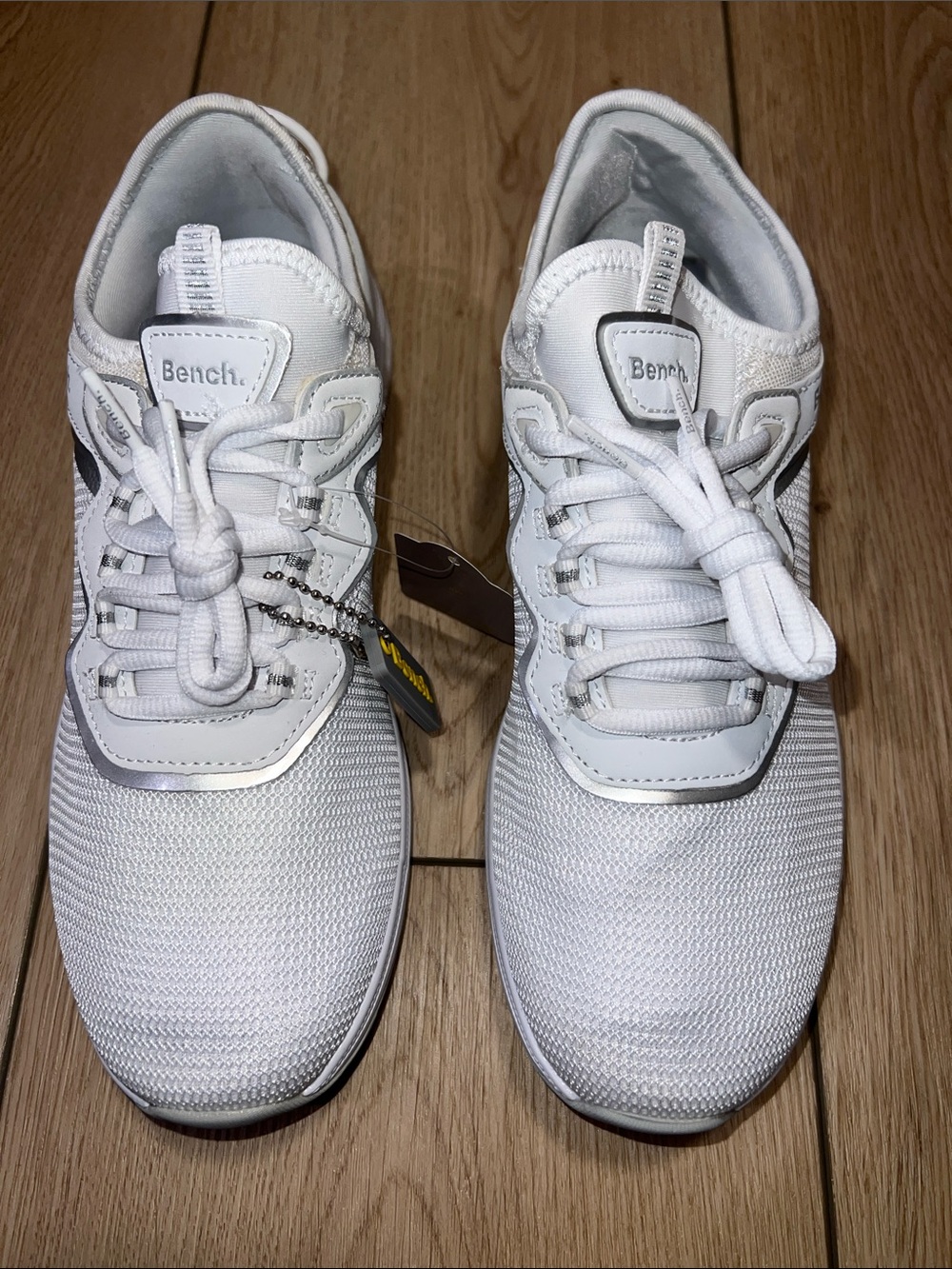 Bench White Women's Lightweight Knit Sneakers - Picture 3 of 15